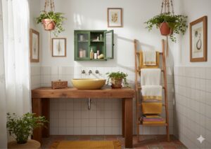 wall-mounted metal cabinet with a minimalist design